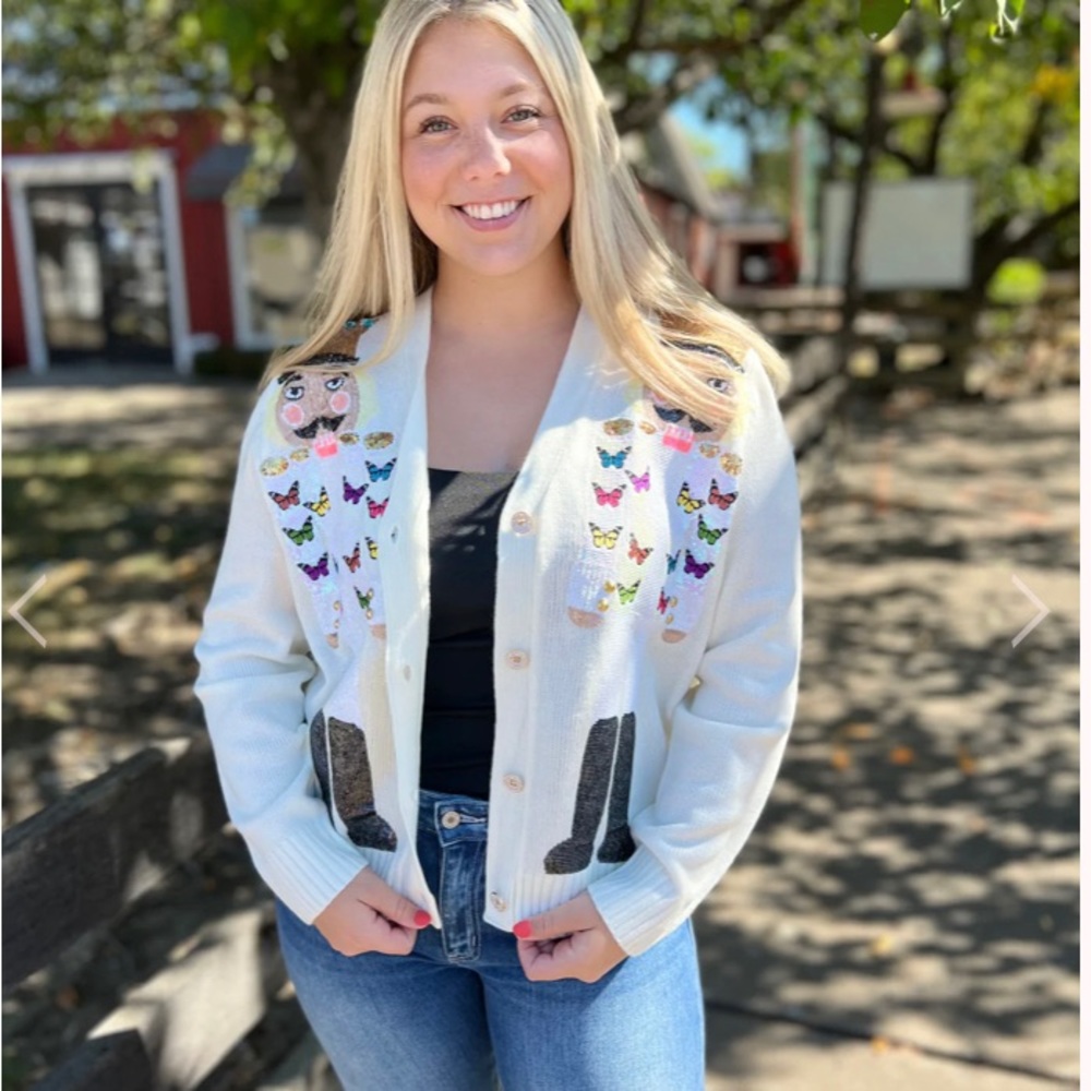 Queen of Sparkles nutcracker cardigan